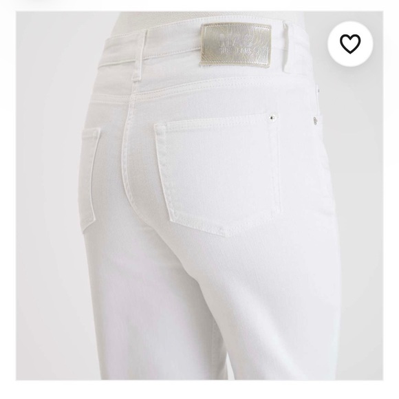 MAC Rich Jeans in White, Organic Cotton Rich Culotte Cropped Denim, Size… - Picture 3 of 14